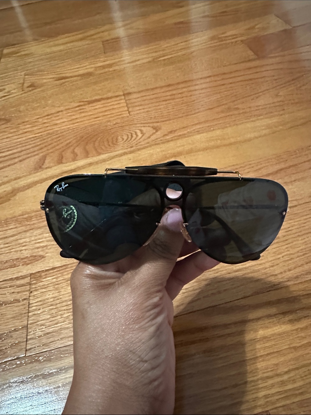 Ray-Ban Black Aviator Sunglasses Nwot with Case Authentic - Picture 5 of 5